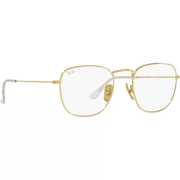 RayBan Mens Rx8157v Frank Titanium Square Prescription Eyewear FramesLegend GoldDemo Lens