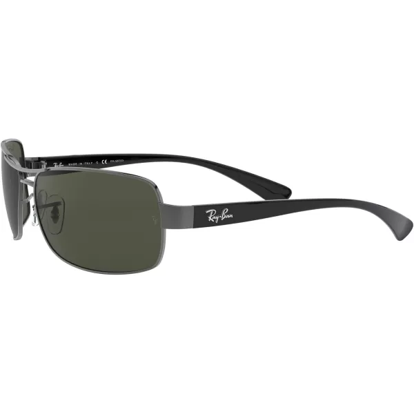 RayBan Mens Sunglasses RB3379 MetalGunmetalPolarized Dark Green Polarized Dark Green