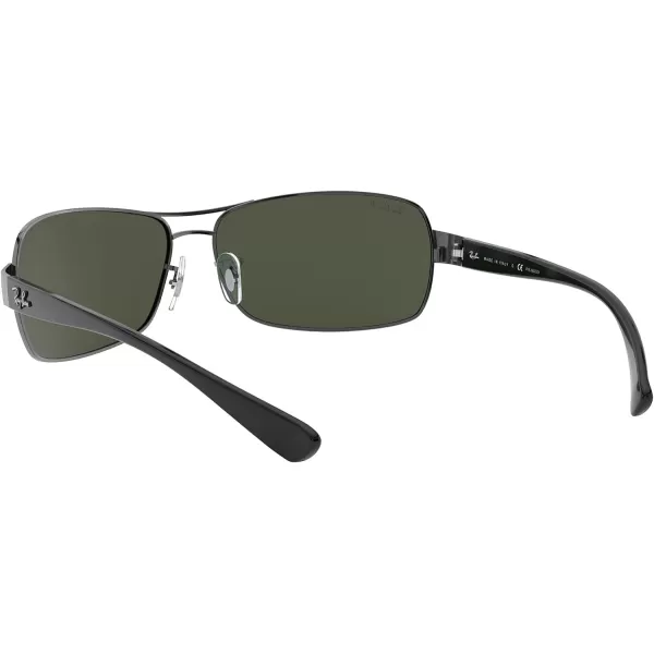 RayBan Mens Sunglasses RB3379 MetalGunmetalPolarized Dark Green Polarized Dark Green