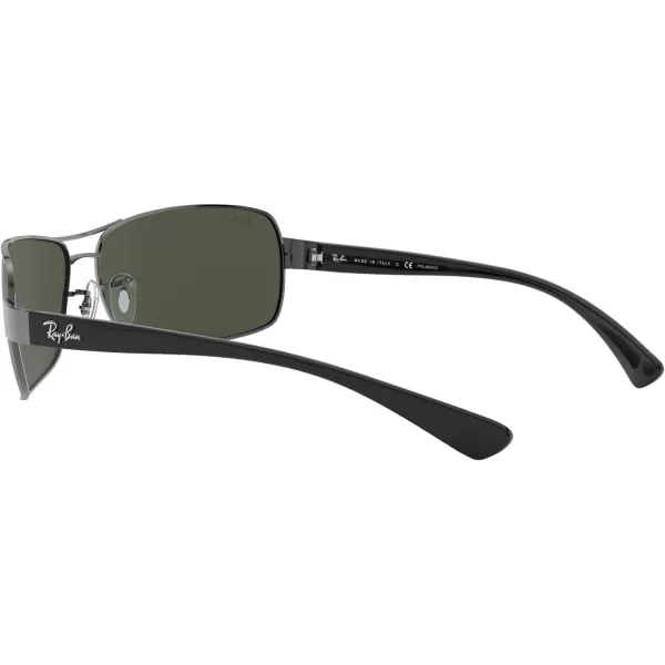 RayBan Mens Sunglasses RB3379 MetalGunmetalPolarized Dark Green Polarized Dark Green