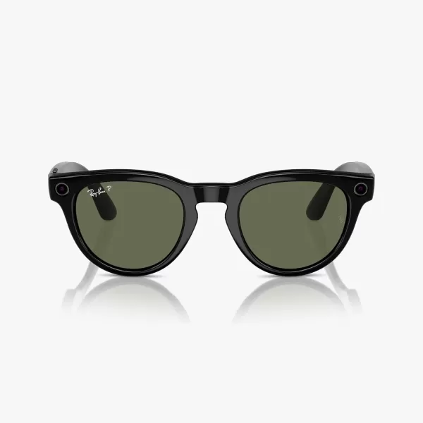 RayBan Meta  Headliner Standard Smart Glasses  Shiny Black Polarized G15 GreenHeadliner Polarized Shiny Black  G15 Green