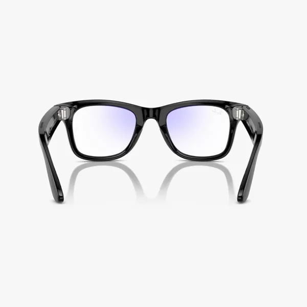 RayBan Meta  Headliner Standard Smart Glasses  Shiny Black Polarized G15 GreenWayfarer Clear Shiny Black  Clear