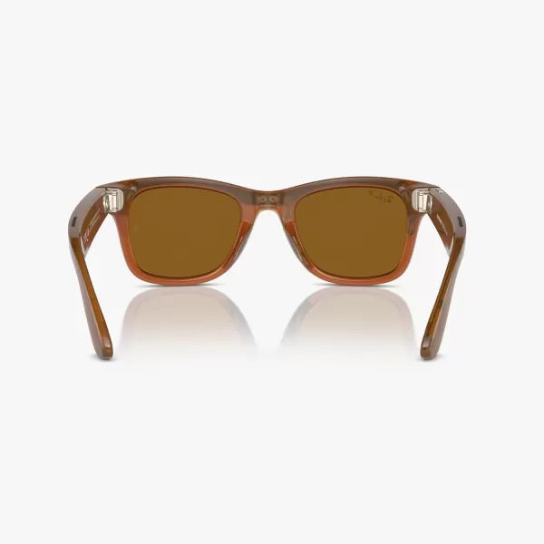 RayBan Meta  Headliner Standard Smart Glasses  Shiny Black Polarized G15 GreenWayfarer Large Polarized Shiny Caramel Transparent  Polarized Brown