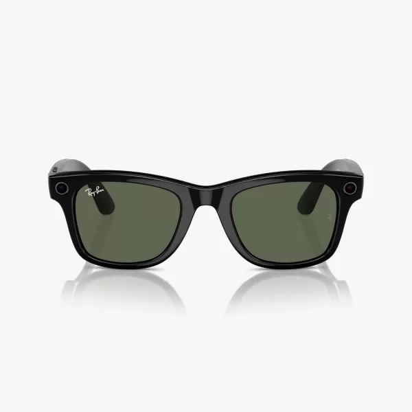 RayBan Meta  Headliner Standard Smart Glasses  Shiny Black Polarized G15 GreenWayfarer Plano Shiny Black  G15 Green