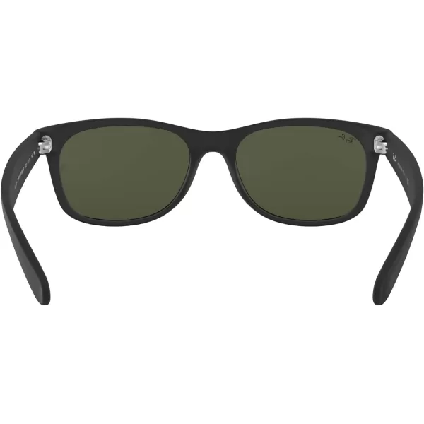 RayBan New Wayfarer Sunglasses Matte Black RB2132 622 52Rubber BlackG15 Green