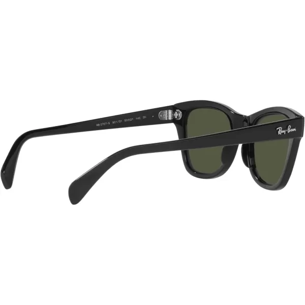 RayBan RB0707s Square SunglassesBlackGreen