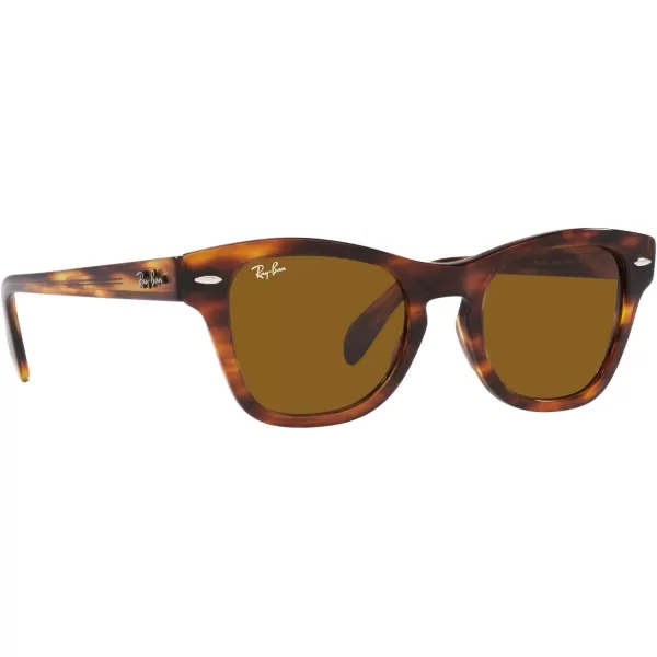 RayBan RB0707s Square SunglassesStriped HavanaBrown