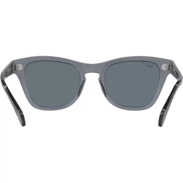 RayBan RB0707s Square SunglassesTransparent GreenDark Blue Polarized