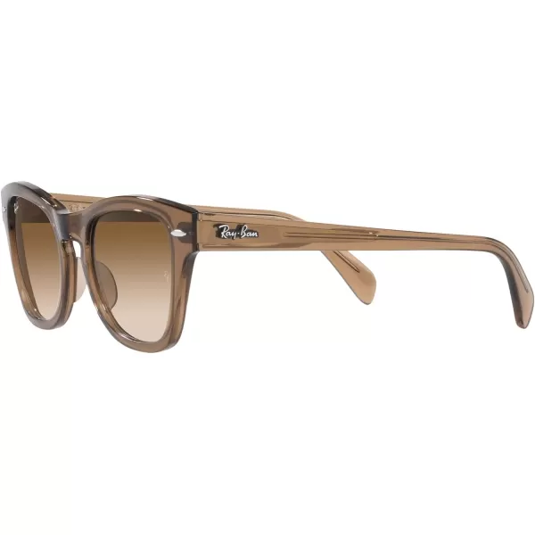 RayBan RB0707s Square SunglassesTransparent Light BrownClear Brown Gradient