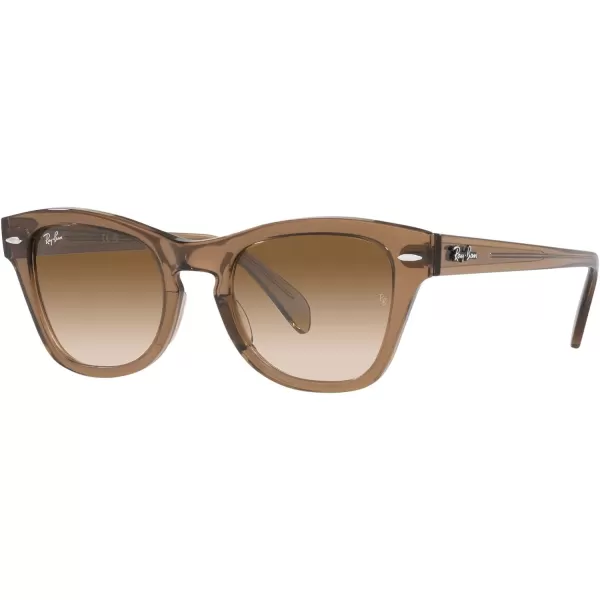 RayBan RB0707s Square SunglassesTransparent Light BrownClear Brown Gradient