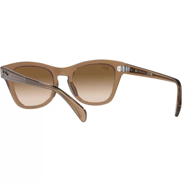 RayBan RB0707s Square SunglassesTransparent Light BrownClear Brown Gradient