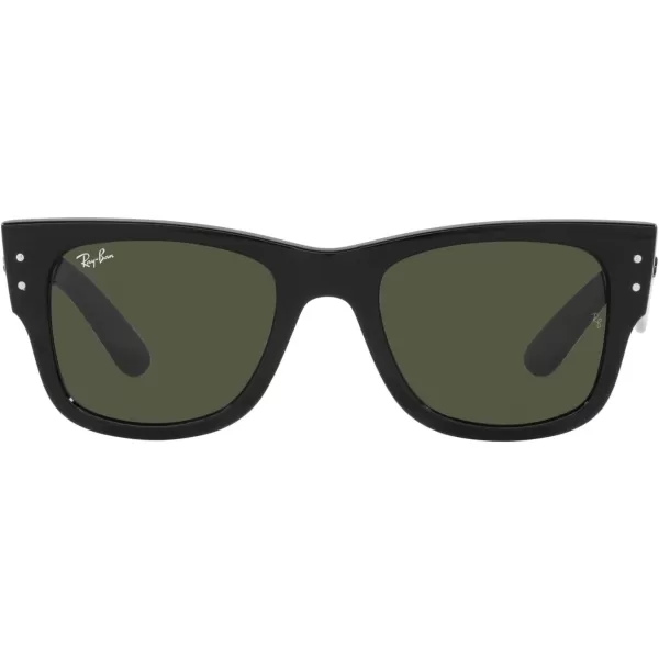 RayBan RB0840s Mega Wayfarer Square SunglassesBlackGreen