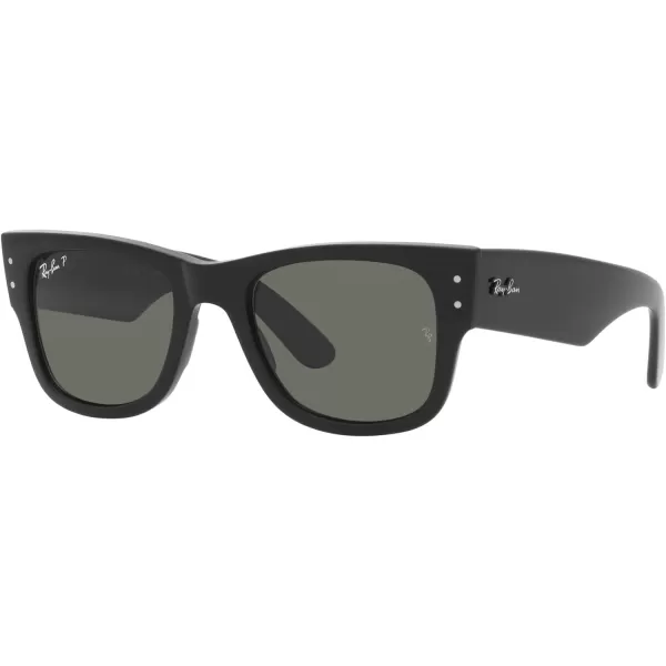 RayBan RB0840s Mega Wayfarer Square SunglassesBlackGreen Polarized