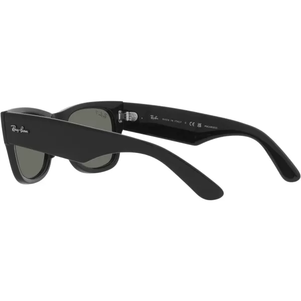 RayBan RB0840s Mega Wayfarer Square SunglassesBlackGreen Polarized