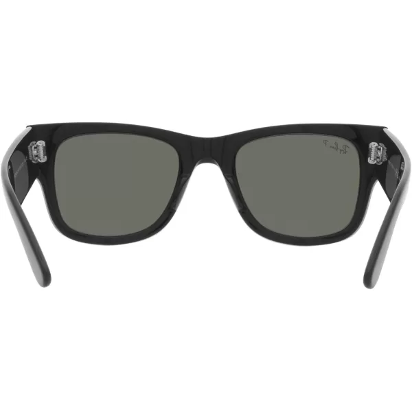 RayBan RB0840s Mega Wayfarer Square SunglassesBlackGreen Polarized