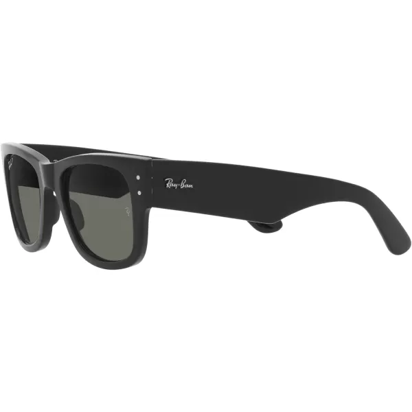 RayBan RB0840s Mega Wayfarer Square SunglassesBlackGreen Polarized