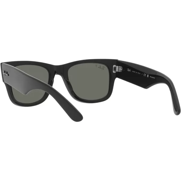 RayBan RB0840s Mega Wayfarer Square SunglassesBlackGreen Polarized