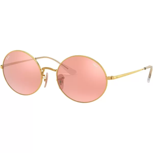 RayBan RB1970 Oval Evolve Photochromic SunglassesGoldPhotochromic Pink Mirrored Grey