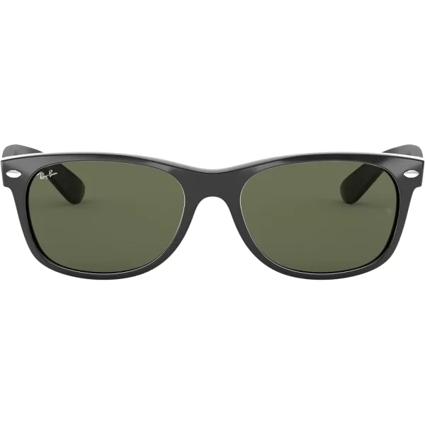 RayBan RB2132 New Wayfarer Mirrored SunglassesBlackG15 Green Green