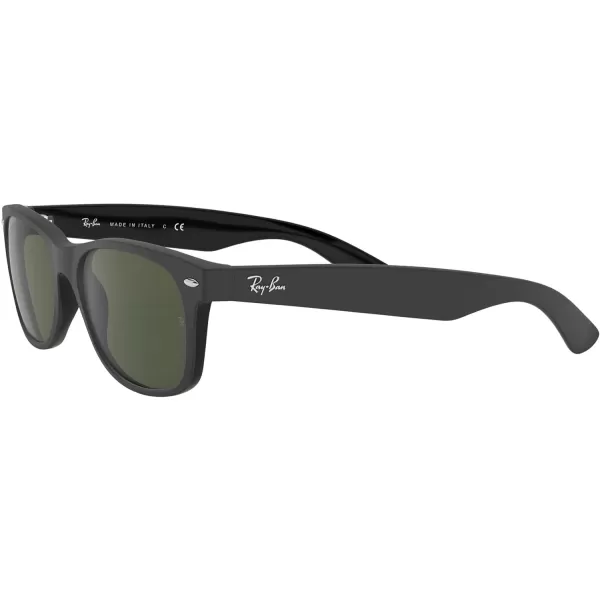 RayBan RB2132 New Wayfarer Square Sunglasses Rubber Black On BlackG15 Green 52 mmRayBan RB2132 New Wayfarer Square Sunglasses Rubber Black On BlackG15 Green 52 mm