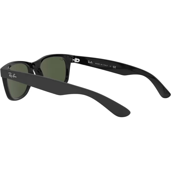 RayBan RB2132 New Wayfarer Square Sunglasses Rubber Black On BlackG15 Green 52 mmRayBan RB2132 New Wayfarer Square Sunglasses Rubber Black On BlackG15 Green 52 mm