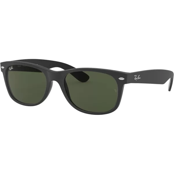 RayBan RB2132 New Wayfarer Square Sunglasses Rubber Black On BlackG15 Green 52 mmRayBan RB2132 New Wayfarer Square Sunglasses Rubber Black On BlackG15 Green 52 mm