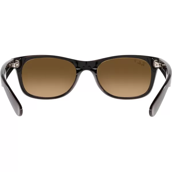 RayBan RB2132f New Wayfarer Asian Fit SunglassesMatte Brown on Transparent BrownBrown Gradient Polarized