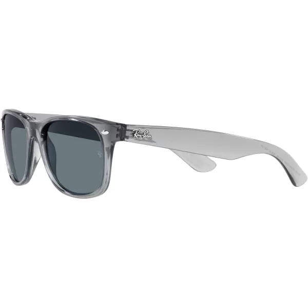 RayBan RB2132f New Wayfarer Asian Fit SunglassesTransparent GreyDark Blue Polarized