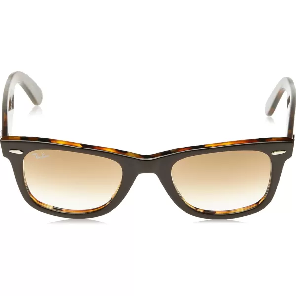 RayBan RB2140 Original Wayfarer Gradient SunglassesBrown on Yellow HavanaClear Gradient Brown