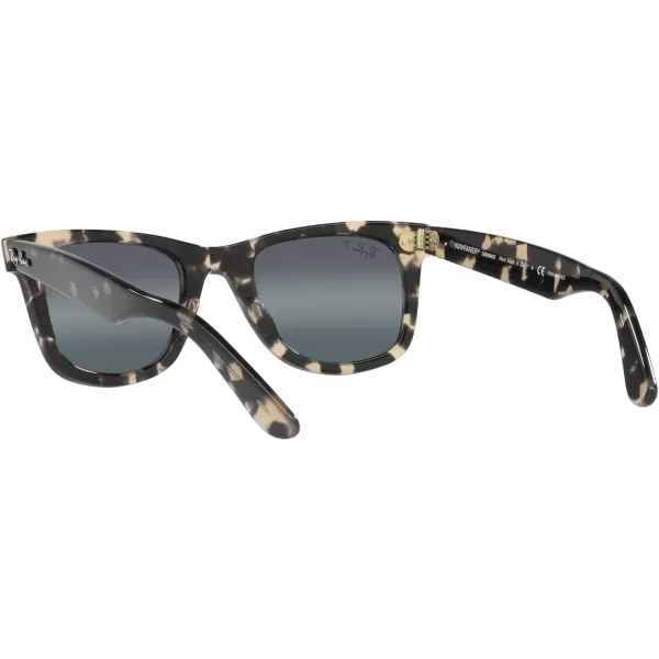 RayBan RB2140 Original Wayfarer Gradient SunglassesGrey HavanaPolarized Clear Gradient Dark Blue