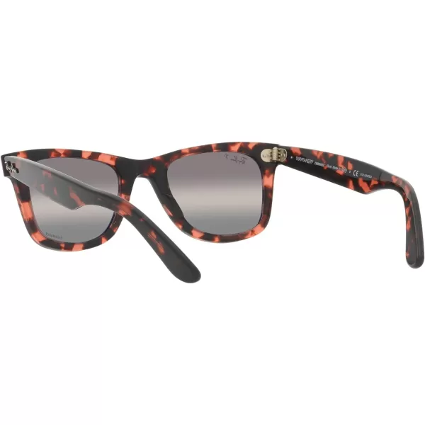 RayBan RB2140 Original Wayfarer Gradient SunglassesPink HavanaPolarized Clear Gradient Dark Grey