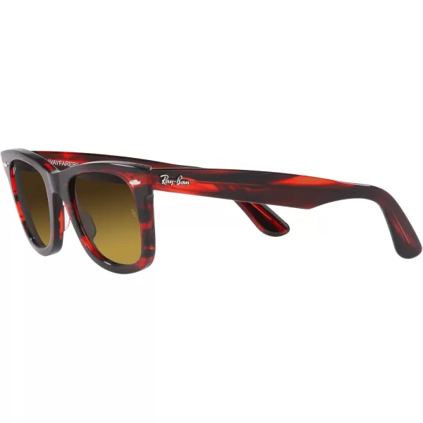 RayBan RB2140 Original Wayfarer Gradient SunglassesStriped RedBrown Gradient