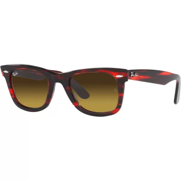 RayBan RB2140 Original Wayfarer Gradient SunglassesStriped RedBrown Gradient