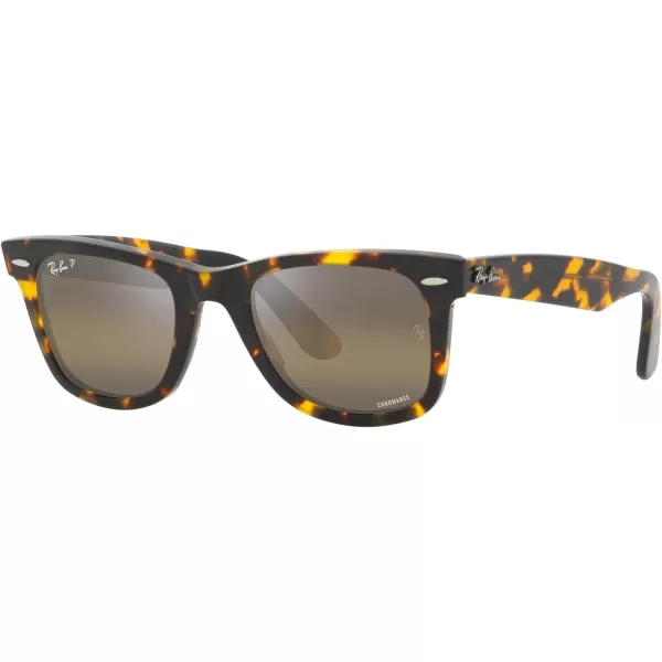 RayBan RB2140 Original Wayfarer Gradient SunglassesYellow HavanaPolarized Clear Gradient Dark Brow