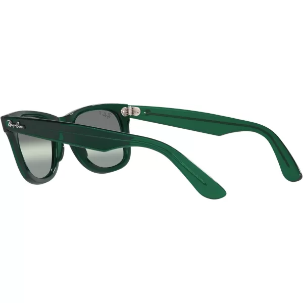 RayBan RB2140 Original Wayfarer Square SunglassesRb2140 Original Wayfarer Polarized Transparent GreenDark Green Mirrored Polarized