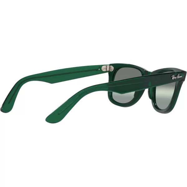 RayBan RB2140 Original Wayfarer Square SunglassesRb2140 Original Wayfarer Polarized Transparent GreenDark Green Mirrored Polarized