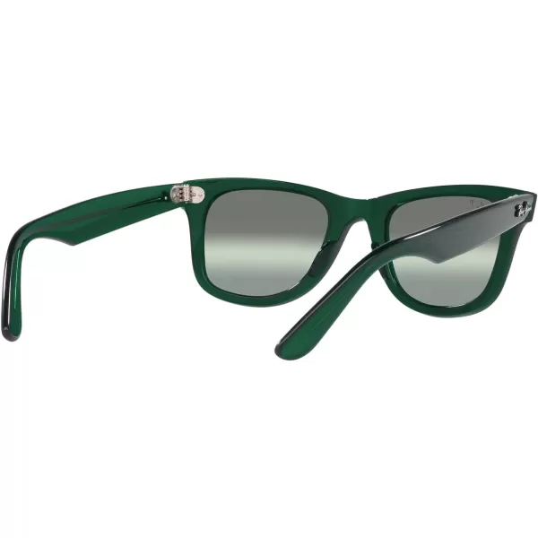 RayBan RB2140 Original Wayfarer Square SunglassesRb2140 Original Wayfarer Polarized Transparent GreenDark Green Mirrored Polarized