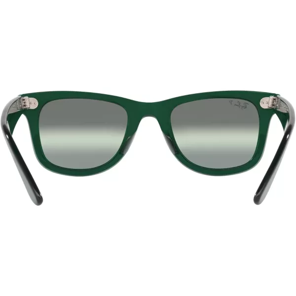 RayBan RB2140 Original Wayfarer Square SunglassesRb2140 Original Wayfarer Polarized Transparent GreenDark Green Mirrored Polarized