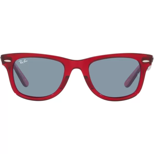 RayBan RB2140 Original Wayfarer Square SunglassesRb2140 Original Wayfarer Transparent RedBlue