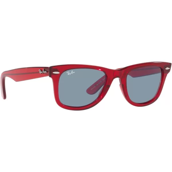 RayBan RB2140 Original Wayfarer Square SunglassesRb2140 Original Wayfarer Transparent RedBlue