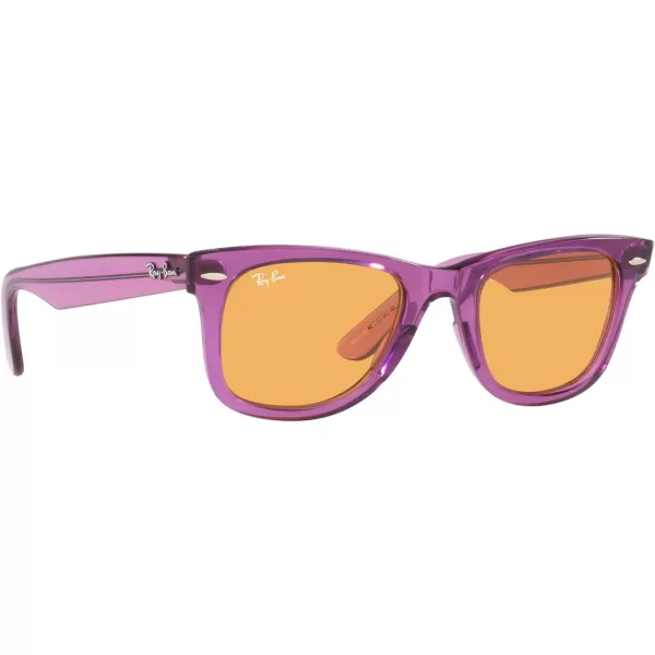 RayBan RB2140 Original Wayfarer Square SunglassesRb2140 Original Wayfarer Transparent VioletOrange