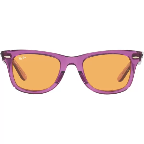 RayBan RB2140 Original Wayfarer Square SunglassesRb2140 Original Wayfarer Transparent VioletOrange