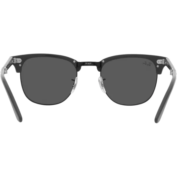 RayBan RB2176 Clubmaster Folding Square SunglassesGreen on BlackDark Grey