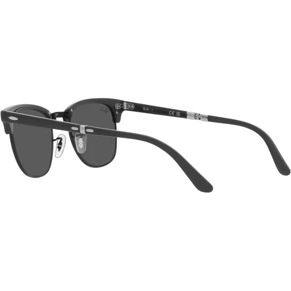 RayBan RB2176 Clubmaster Folding Square SunglassesGreen on BlackDark Grey