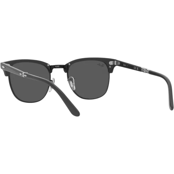 RayBan RB2176 Clubmaster Folding Square SunglassesGreen on BlackDark Grey