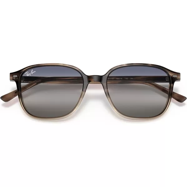 RayBan RB2193 Leonard Square SunglassesGradient Brown HavanaClear Gradient Blue Gradient Grey