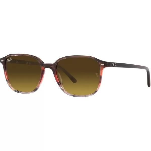 RayBan RB2193 Leonard Square SunglassesStriped Brown Gradient RedGradient Brown