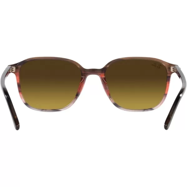 RayBan RB2193 Leonard Square SunglassesStriped Brown Gradient RedGradient Brown