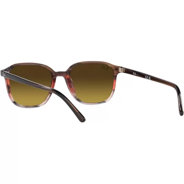 RayBan RB2193 Leonard Square SunglassesStriped Brown Gradient RedGradient Brown