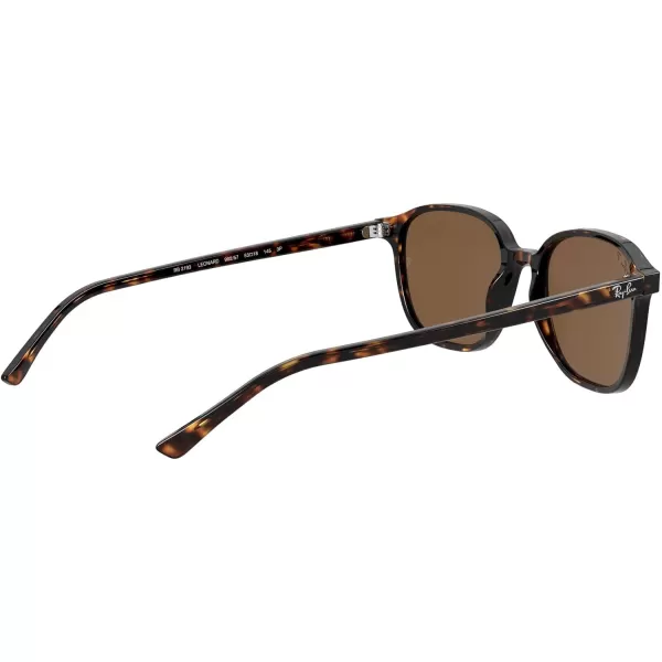 RayBan RB2193 Leonard Square SunglassesTortoisePolarized B15 Brown